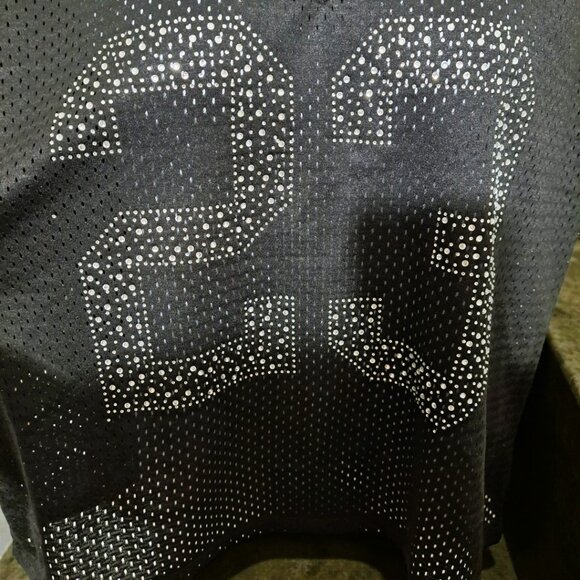Like an Angel Size 1X, Short Sleeves Black 23 Rhinestone Jersey NWT - Picture 2 of 14